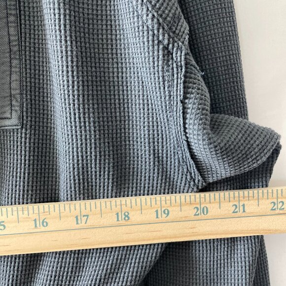 Anthropologie Daily Practice Womens Blue Waffle Knit Utility Mini Dress Size L - Picture 7 of 12